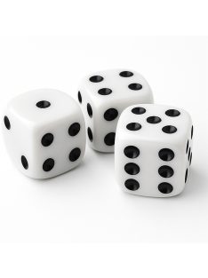 Dobókocka 15x15mm, műanyag, 3db/csomag, Nebulo
