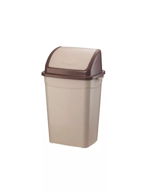 Szemeteskuka billenő fedéllel műanyag 4 literes barna UP114