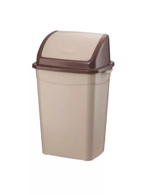 Szemeteskuka billenő fedéllel műanyag 50 literes barna UP122-210