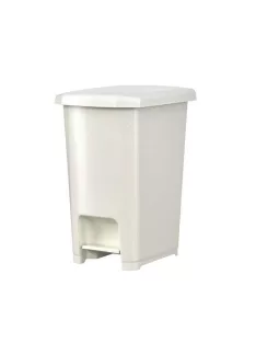 Szemeteskuka pedálos műanyag 40 literes fehér UP402-001