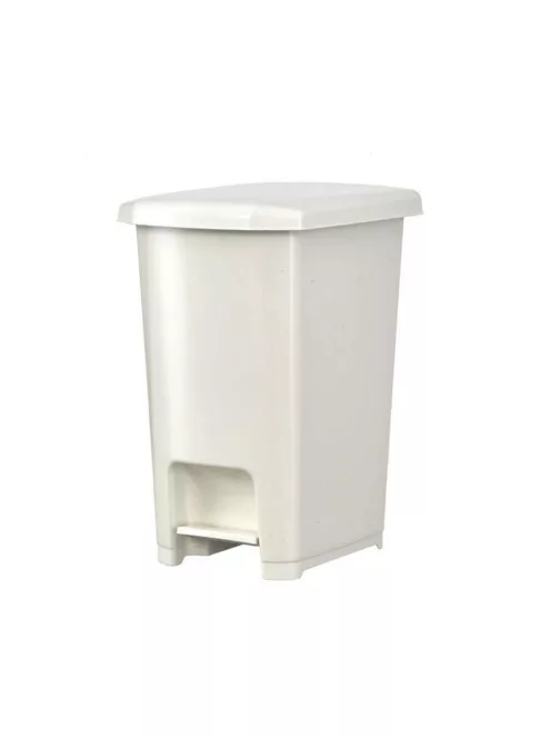 Szemeteskuka pedálos műanyag 40 literes fehér UP402-001