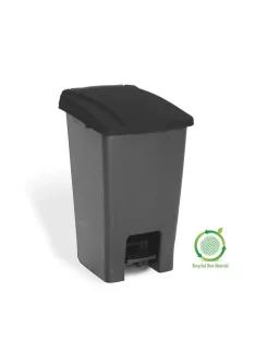   Szemeteskuka pedálos műanyag 70 literes antracit/fekete UP228-216