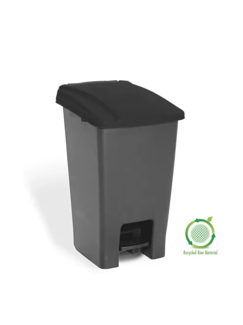 Szemeteskuka pedálos műanyag 70 literes antracit/fekete UP228-216