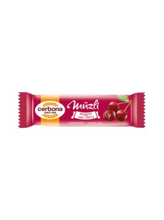 Müzliszelet 20 g, CERBONA, meggyes