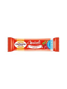   Müzliszelet 20 g, CERBONA, piros gyümölcs hozzáadott cukor nélkül