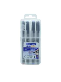   Alkoholos marker készlet, 0,6mm, F OHP Centropen 2636, 4 klf. szín