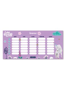 Órarend egylapos lányos, Ars Una UNICORN 25db/csomag