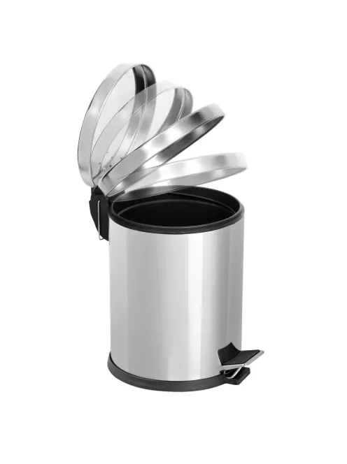 Szemeteskuka pedálos záródás csillapítóval rozsdamentes acél 12 literes DM0104F