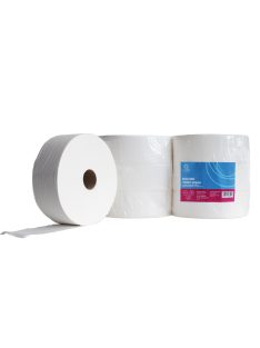   Toalettpapír 2 rétegű közületi átmérő: 27 cm 100% cellulóz 360 m/tek 6 tekercs/csomag erősített duda Bluering® hófehér