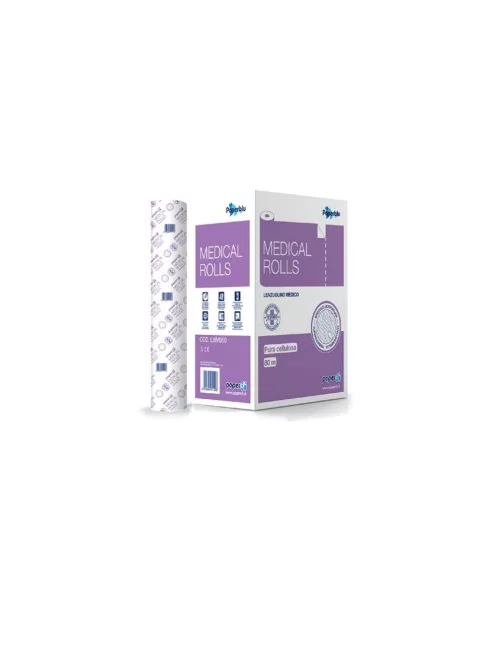 Orvosi papírlepedő 2 rétegű 100 % cellulóz 216 lap/80 m/tekercs 59,6 x 37 cm lap 6 tekercs/karton Paperdi_LI8M080