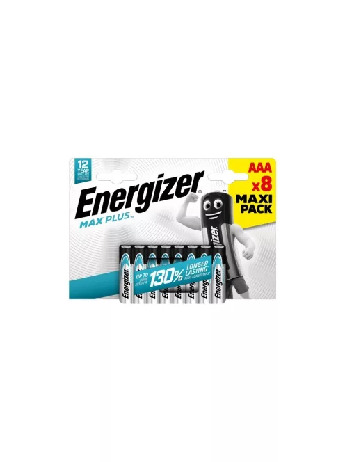 Elem AAA mikro LR03 Max Plus 8 db/csomag, Energizer