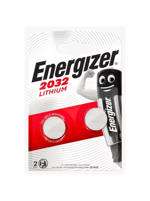 Elem gombelem CR2032 lítium 2 db/csomag, Energizer