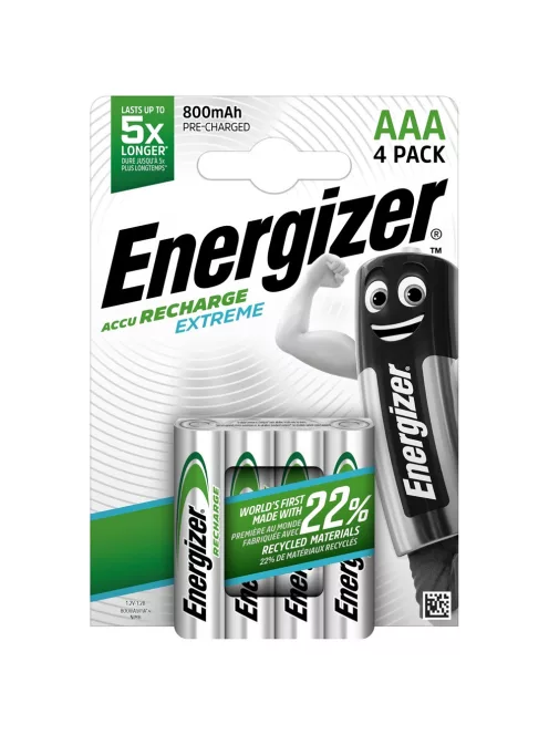 Akkumulátor AAA mikro 800mAh Extreme 4 db/csomag, Energizer