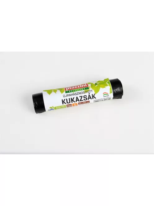 Szemeteszsák újrahasznosított 110 liter 60 x 100 cm 17 mikron 5 db/tekercs Mazzini_fekete