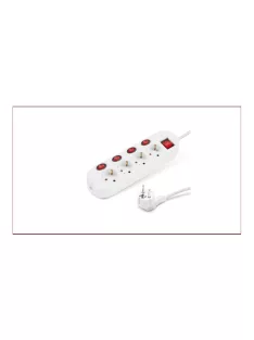   Elosztó négy csatlakozós 1,5m kábellel 4+1 kapcsolós asztali 16A max.