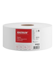   Toalettpapír 2 rétegű közületi átmérő: 24 cm 1740 lap/200 m/tekercs 6 tekercs/csomag Katrin Jumbo_93632 fehér