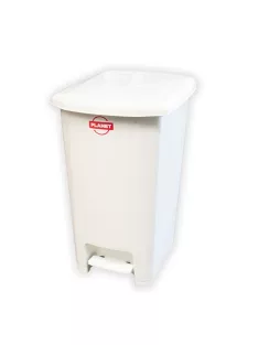Szemeteskuka pedálos műanyag 25 literes fehér UP401-001