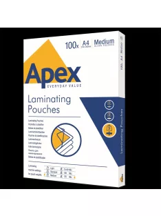 Lamináló fólia A4, 125mic. 100 db/doboz, Apex Medium