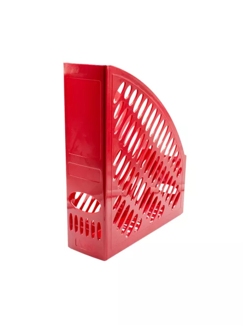 Iratpapucs 8cm, műanyag, 80x320x250mm, ARK piros