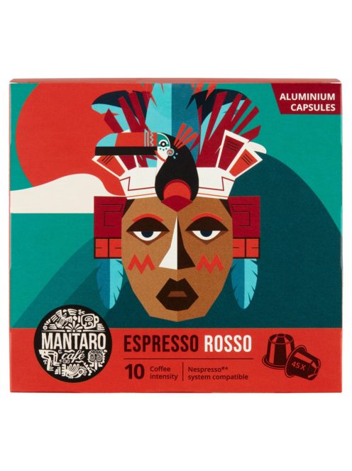 Kávékapszula, Nespresso kompatibilis, Mantaro Espresso Rosso, 45db kapszula