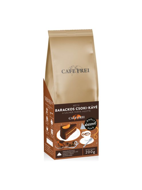 Kávé őrölt, 200g, Cafe Frei Bécsi barackos-csoki sacher torta