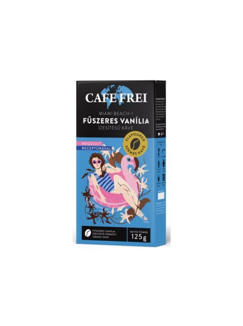 Kávé szemes, 125g, Cafe Frei Miami beach-i vanília fahéjjal ízesítéssel