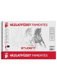 Vázlatfüzet B5 160g. famentes Student