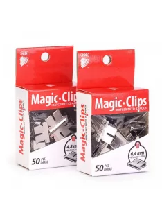   Iratcsíptető fűzőkapocs 6,4mm, 50 db/doboz, Ico Magic clipper