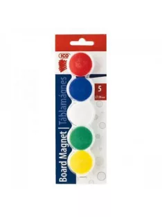 Mágnes 30mm, 5 db/csomag, Ico 5 klf. Szín