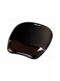   Egérpad csuklótámasszal, géltöltésű, Fellowes® Crystal Gel, fekete