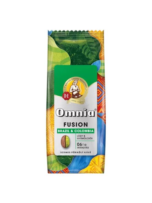 Kávé szemes, 900g, Douwe Egberts Omnia Fusion Brazil & Colombia
