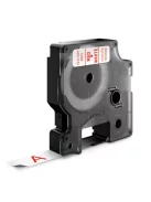 Feliratozógép szalag Dymo Letratag Dymo D1 S0720550/45015 12mmx7m, ORIGINAL, piros/fehér
