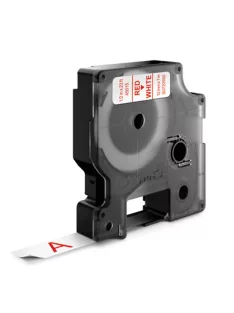   Feliratozógép szalag Dymo Letratag Dymo D1 S0720550/45015 12mmx7m, ORIGINAL, piros/fehér