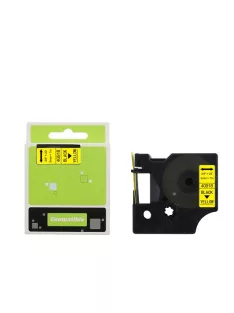   Feliratozógép szalag kompatibilis Dymo S0720730/40918 9mmx7m ECO fekete/sárga