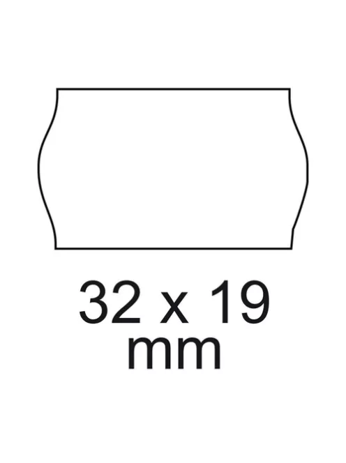 Árazószalag 32x19mm, stancolt 10 tekercs/csomag, fehér