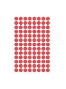 Etikett címke, o8mm, jelölésre, 4 ív/doboz, Avery piros