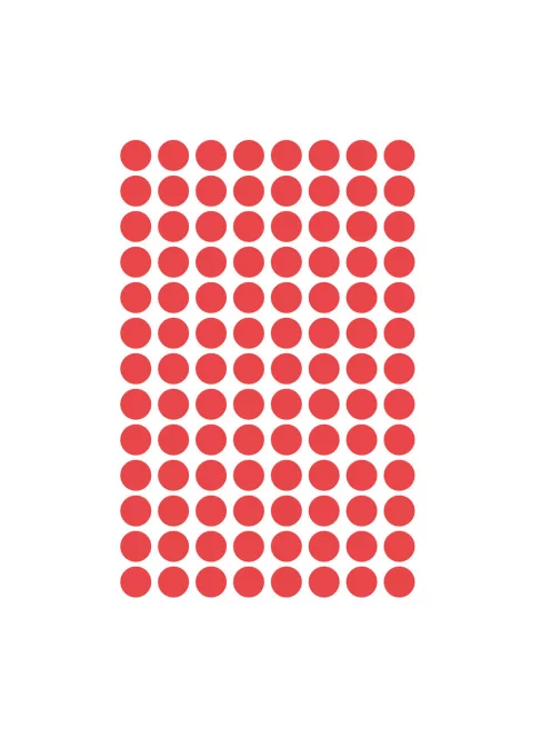 Etikett címke, o8mm, jelölésre, 4 ív/doboz, Avery piros