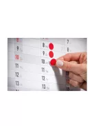 Etikett címke, o8mm, jelölésre, 4 ív/doboz, Avery piros