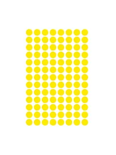   Etikett címke, o8mm, jelölésre, 104 címke/ív, 4 ív/doboz, Avery sárga