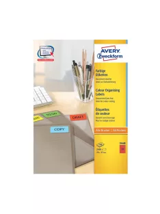   Etikett címke, 70 x37mm, univerzális, 24 címke/ív, 100 ív/doboz, Avery piros