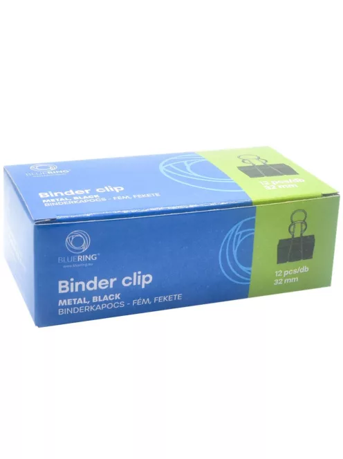 Binderkapocs 32mm, 12 db/doboz, Bluering®