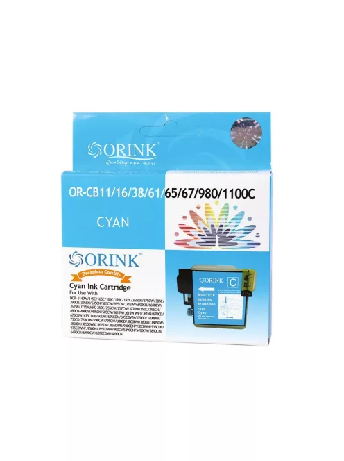 Brother CB11/LC980/LC985/LC1100XL tintapatron cyan ORINK
