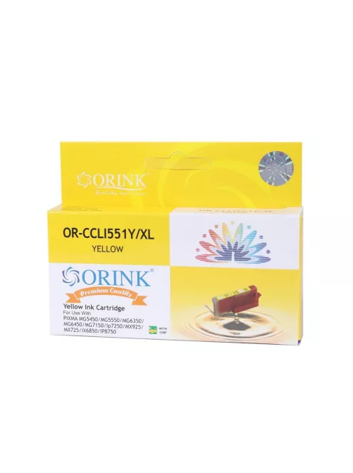 Canon CLI551XL tintapatron yellow ORINK