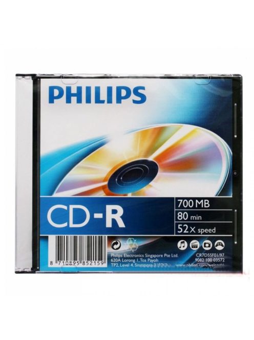 CD-R 700MB 52-56X SLIM TOKOS PHILIPS