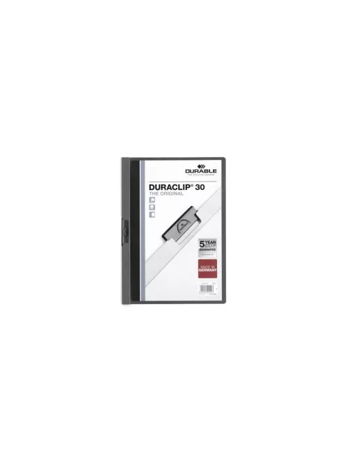 Klip mappa 30lap Durable Duraclip®, antracit
