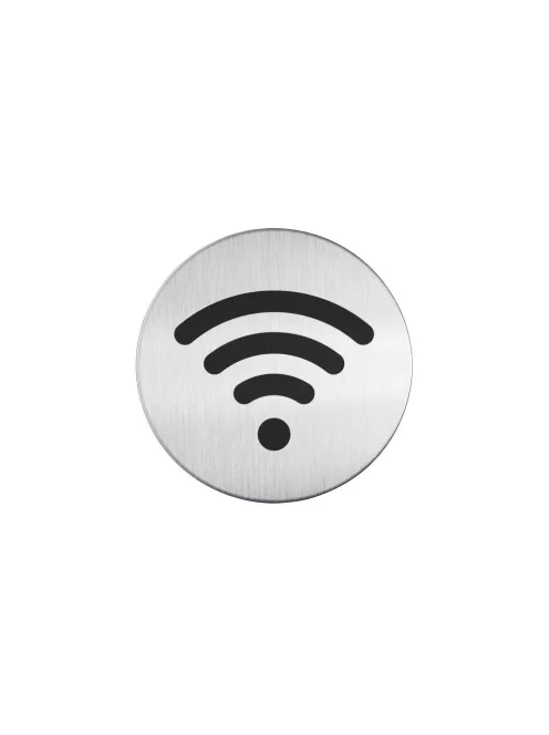 Piktogram, információs tábla, átmérő 83mm, WIFI Durable ezüst
