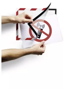   Infókeret A4, öntapadó mágneses záródás 2 db/csomag, Durable Duraframe® Security, piros/fehér