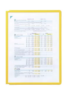   Bemutatótábla panel, A4, 5 db/csomag, Durable Sherpa sárga