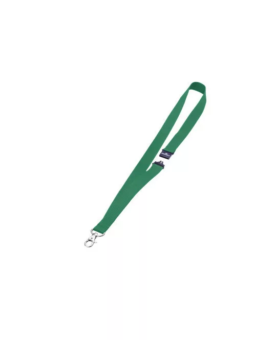 Textil szalag Durable karabinerrel, 10 db/csomag, zöld