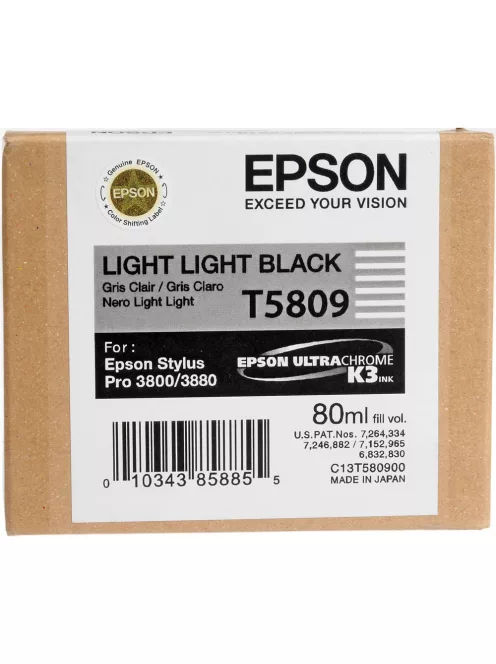 Epson T5809 tintapatron light black ECO